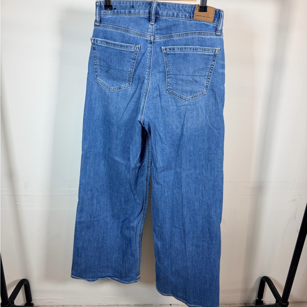 American Eagle Outfitters Medium Blue Wide-Leg Jeans - Picture 5 of 5
